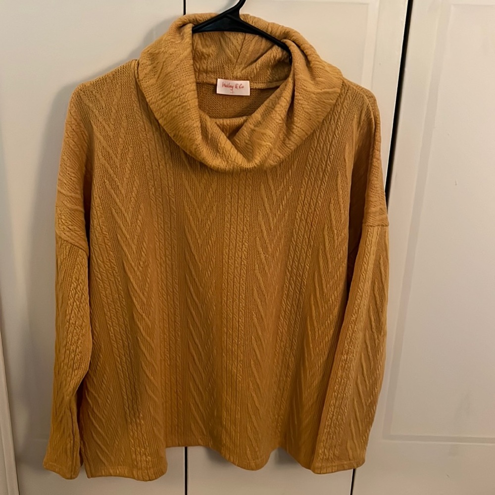 Hailey & Co Cowl Neck Sweater Top